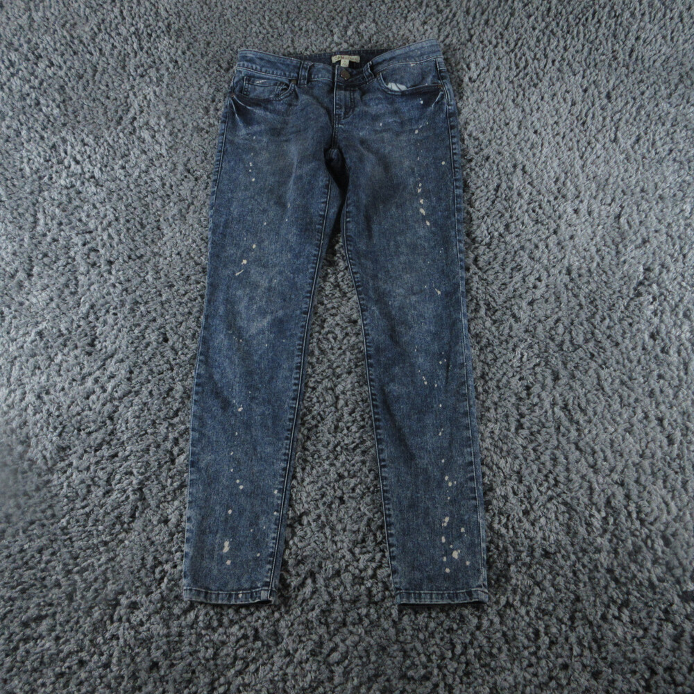 Cabi Jeans Womens 6 Blue Denim Distressed Bleach Design Straight Leg 31x28.5*